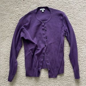 Purple cardigan